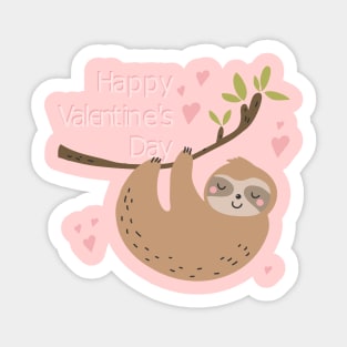 happy valentines day sloth Sticker